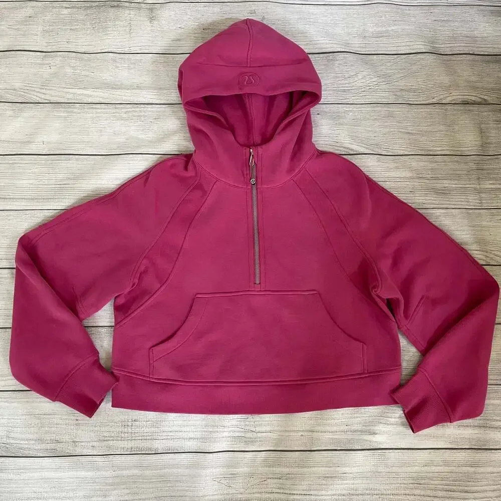 Lululemon Scuba Oversized Half-Zip Hoodie Pullover Pink Lychee M/L